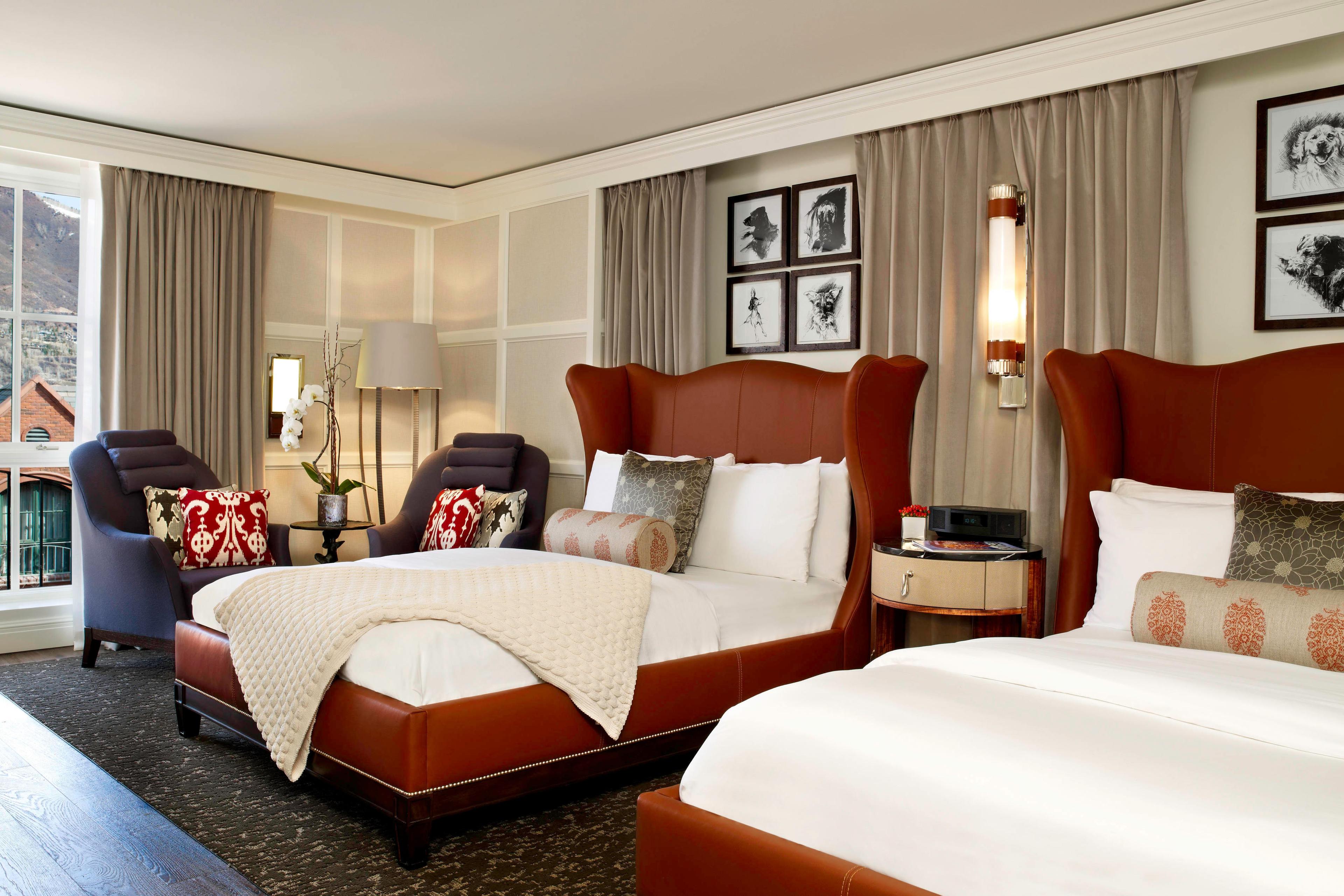 Enjoy exquisitely designed luxury accommodations with double beds.