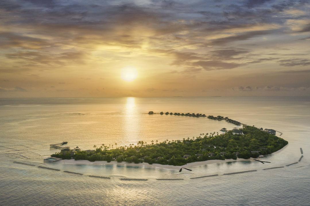 Sunset view at JW Marriott Maldives Resort & Spa