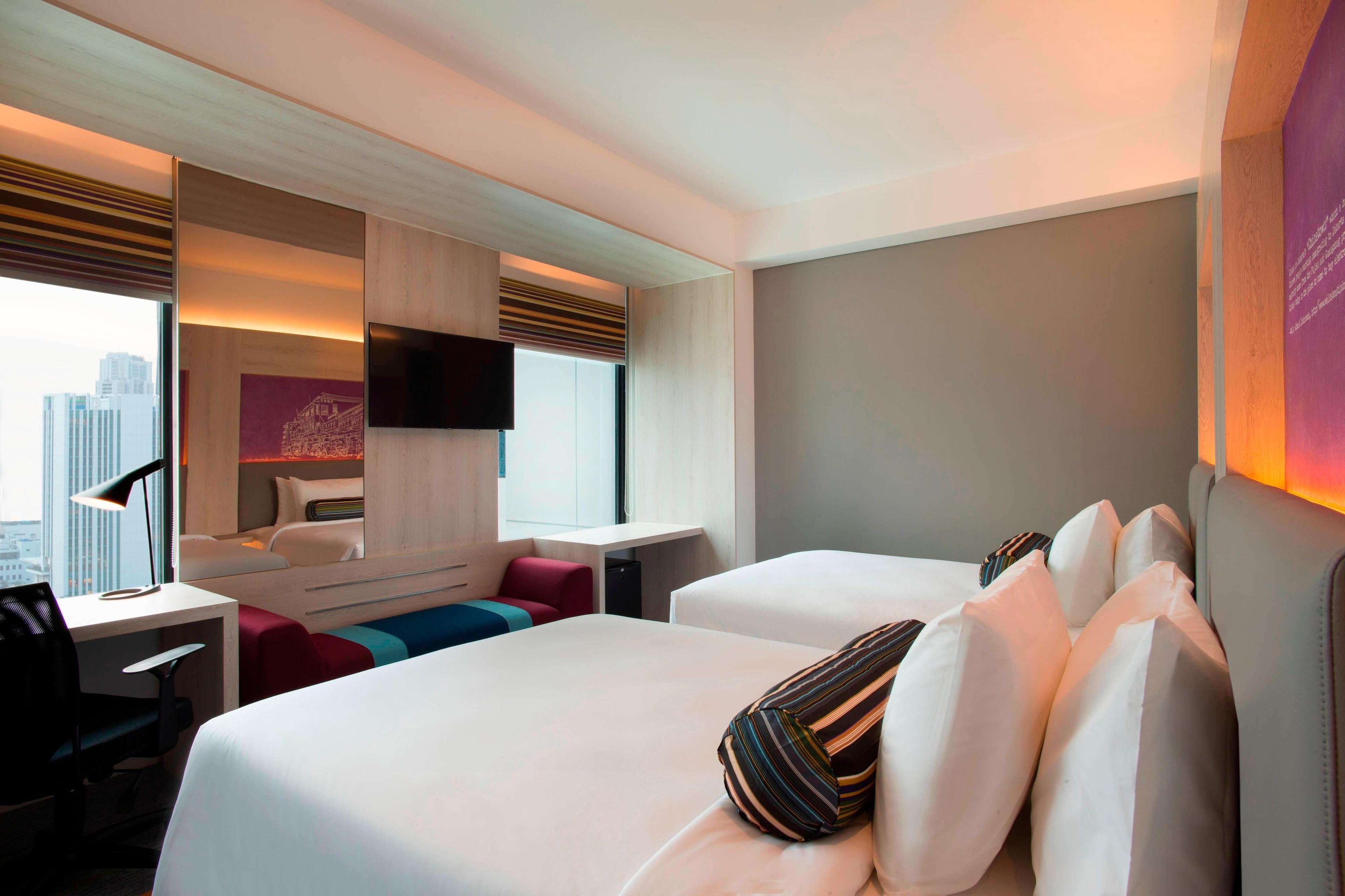 Bring your entire family to stay in one of our twin/twin guest rooms in Jakarta, where modern style meets comfort.