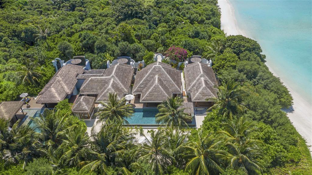 Aerial view of Three Bedroom Beach Pool Residence close to beach with swimming pool