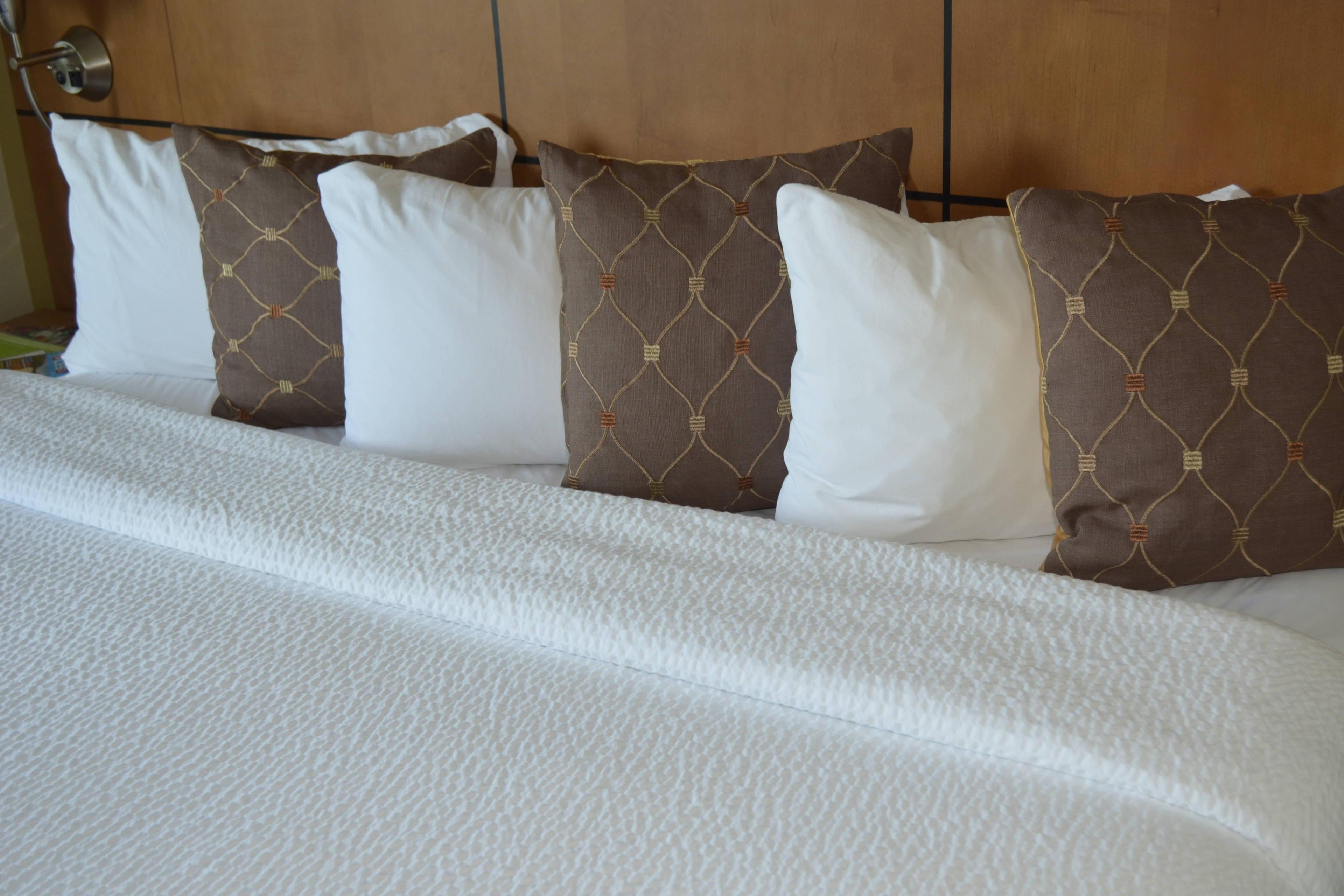 Enjoy our comfortable and fluffy pillows.