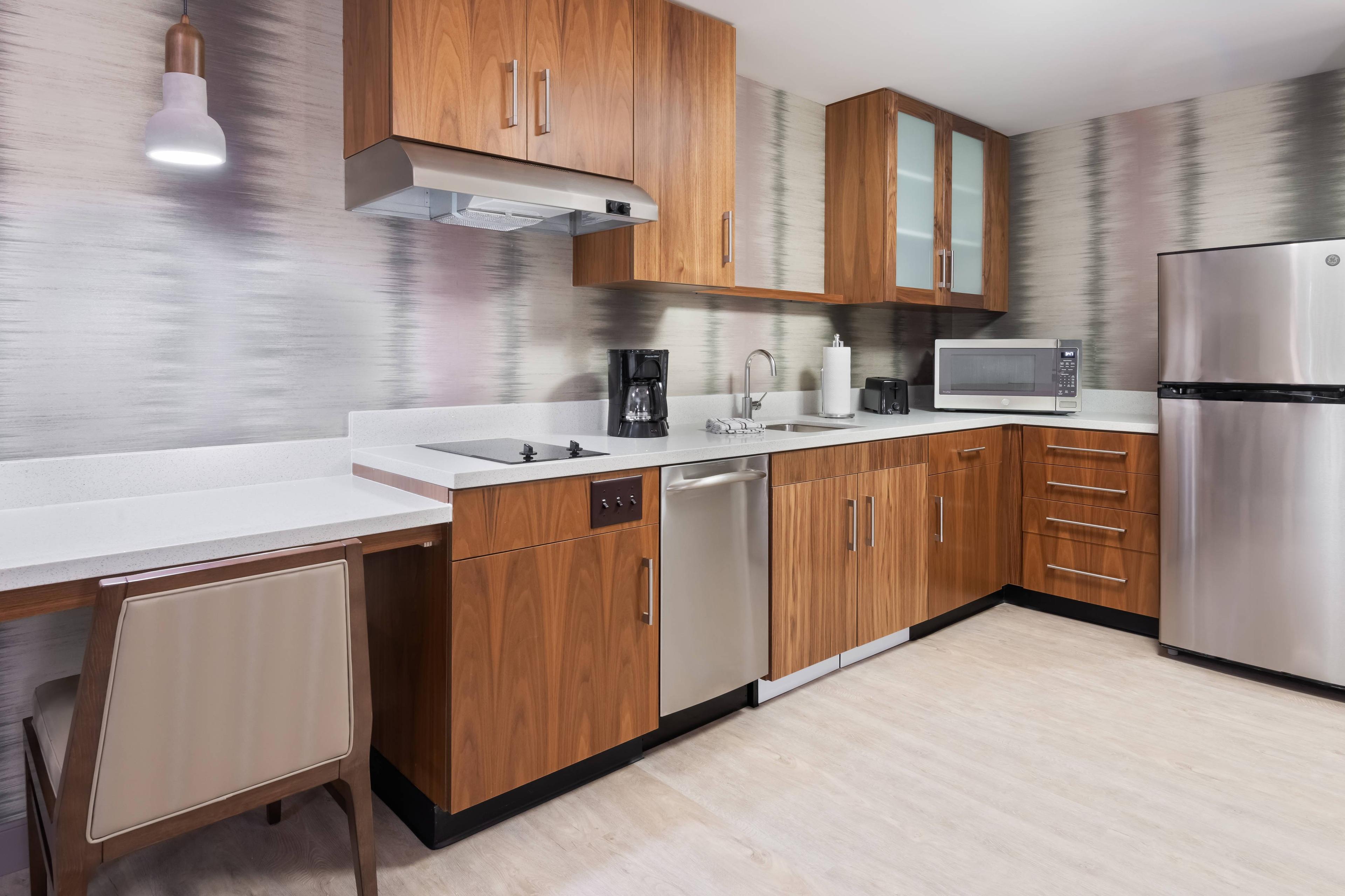 The kitchens in our accessible rooms were designed with our guests in mind. Items, including the microwave and light switches, are lowered for easy access.