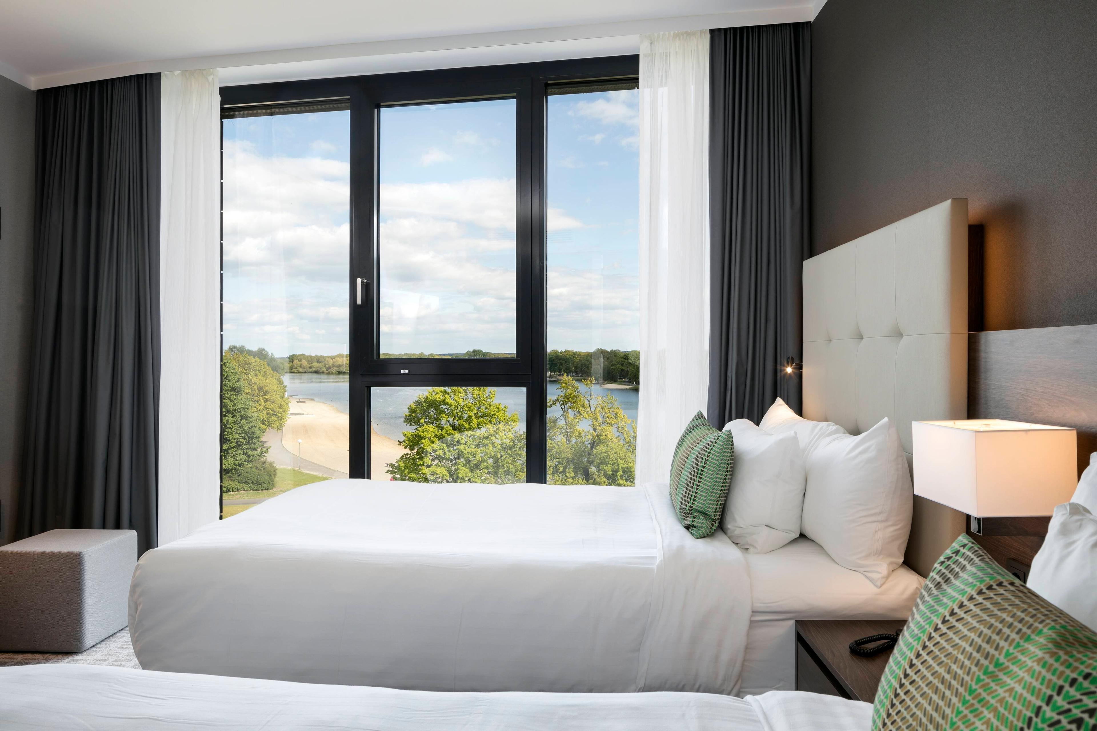 Our lake view rooms have spectacular views over the Lake Allersee, also available with connecting doors for more space during your stay.