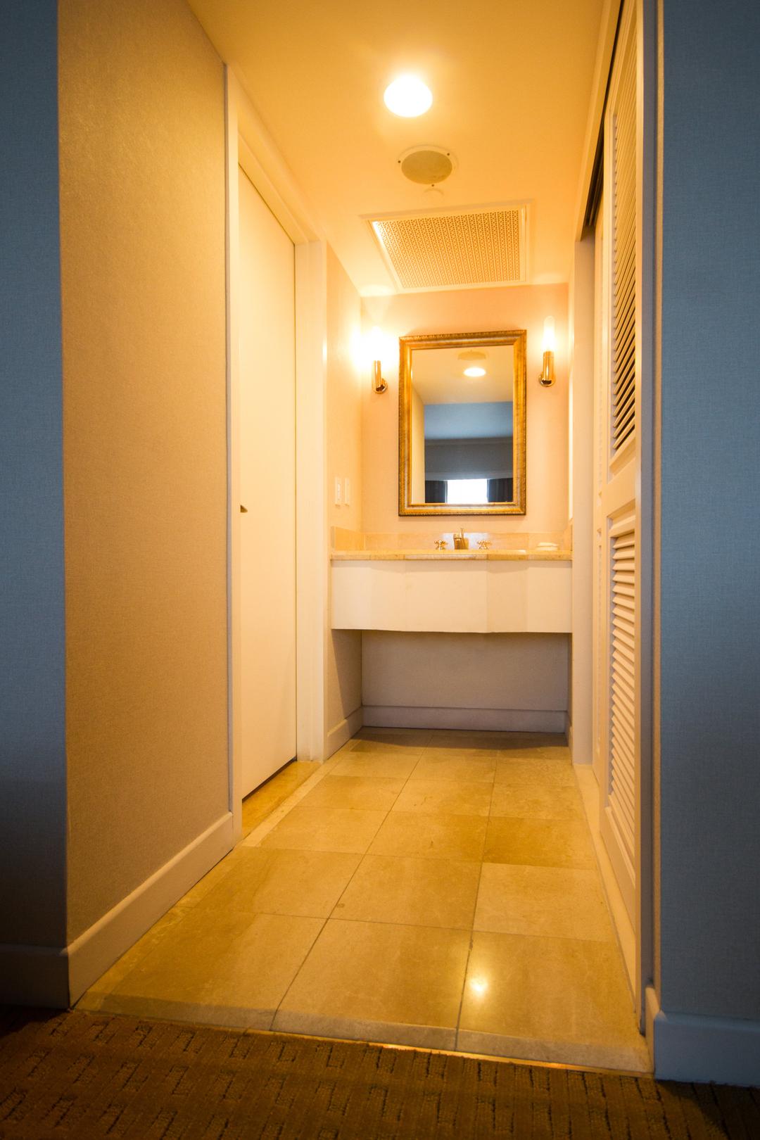 Suites feature two lavatories and extra closet space.