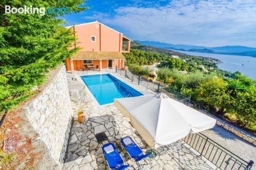 Agios Stefanos Sinion Villa Sleeps 6 Pool Air Con in AGIOS STEFANOS, Greece