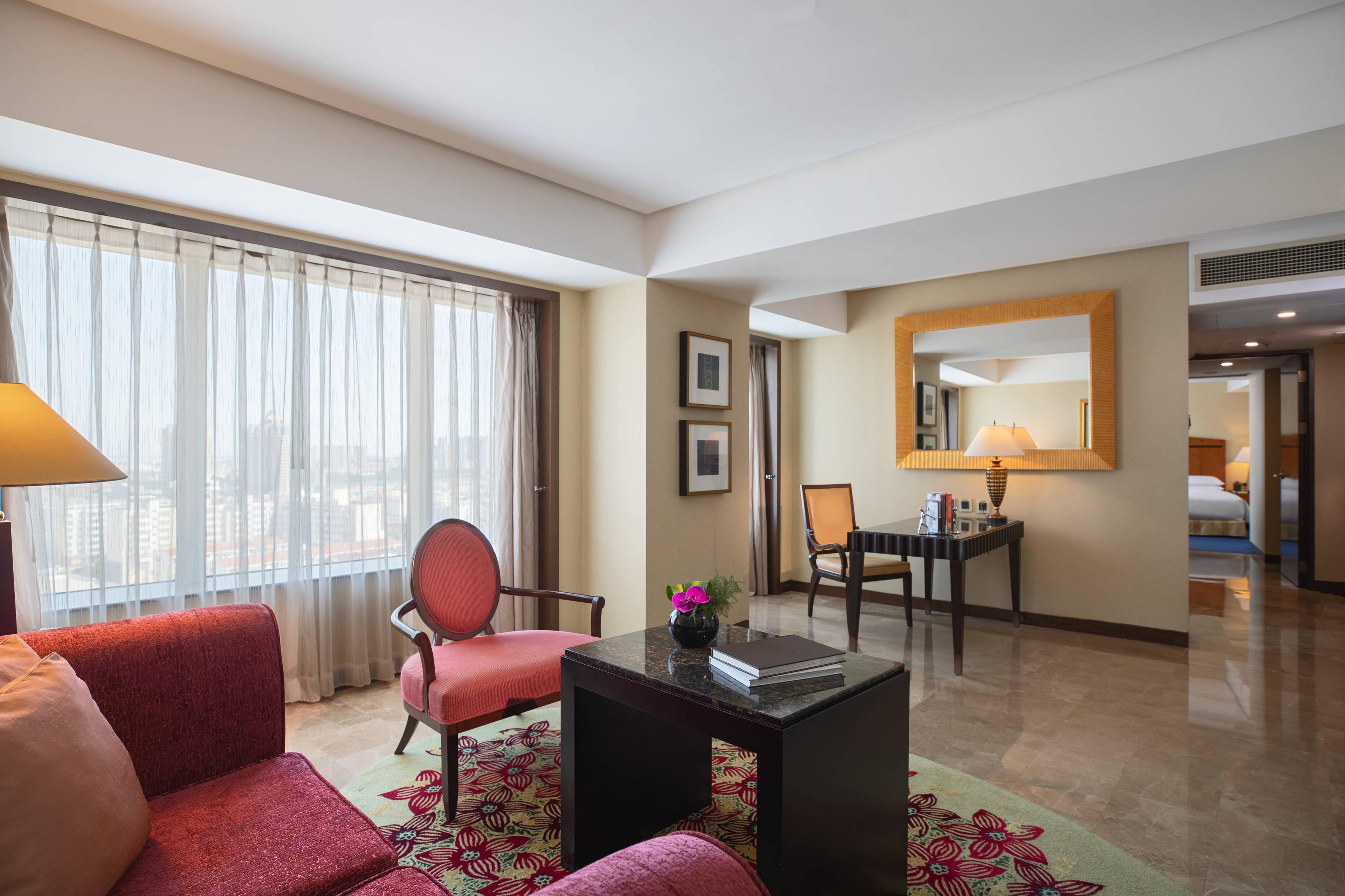 The Junior Suite has one bedroom and one living room, spacious and comfortable.