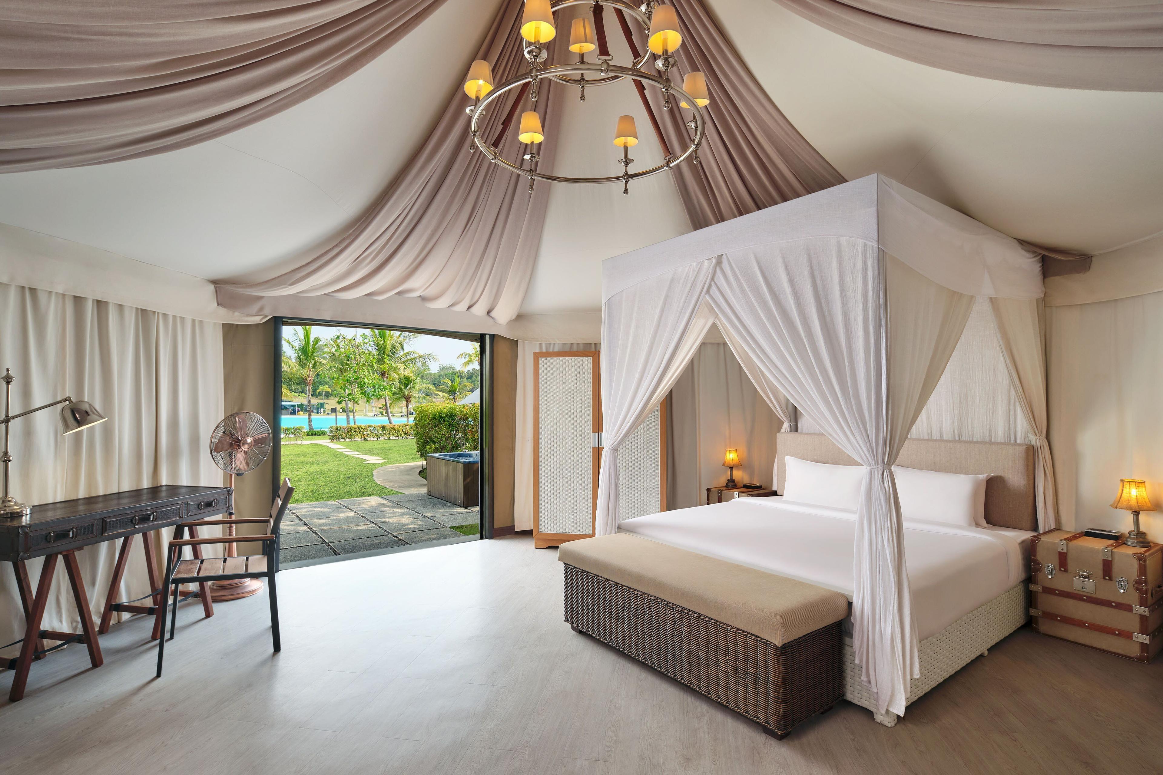 Enjoy our comfortable Deluxe-Size Tent, which offers spectacular views of our iconic Lagoon Beach.