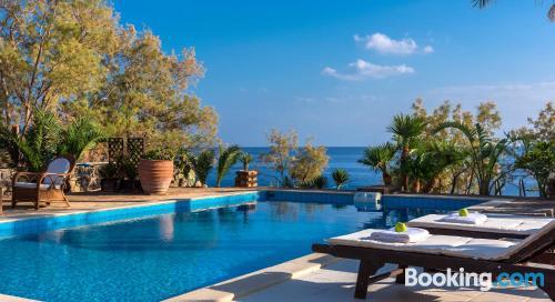 Beachfront Luxury Villa South Crete, 500m to Restaurant &amp; BBQ!! in ACHLIA, Greece