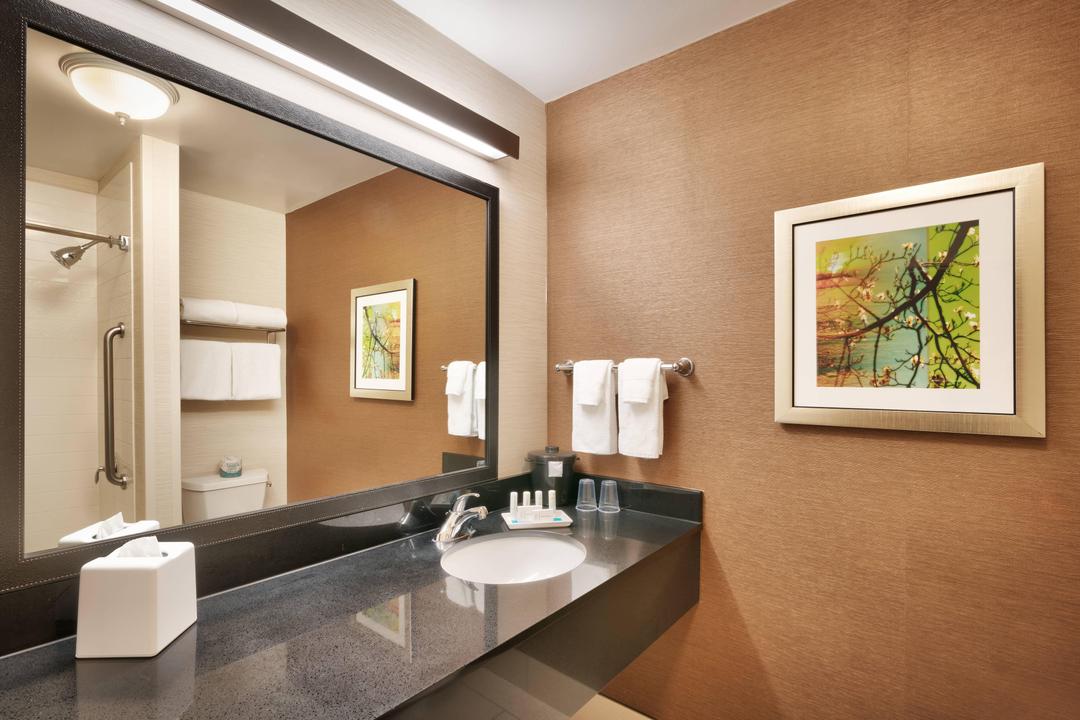 There is plenty of room to get ready each morning in our spacious bathrooms.