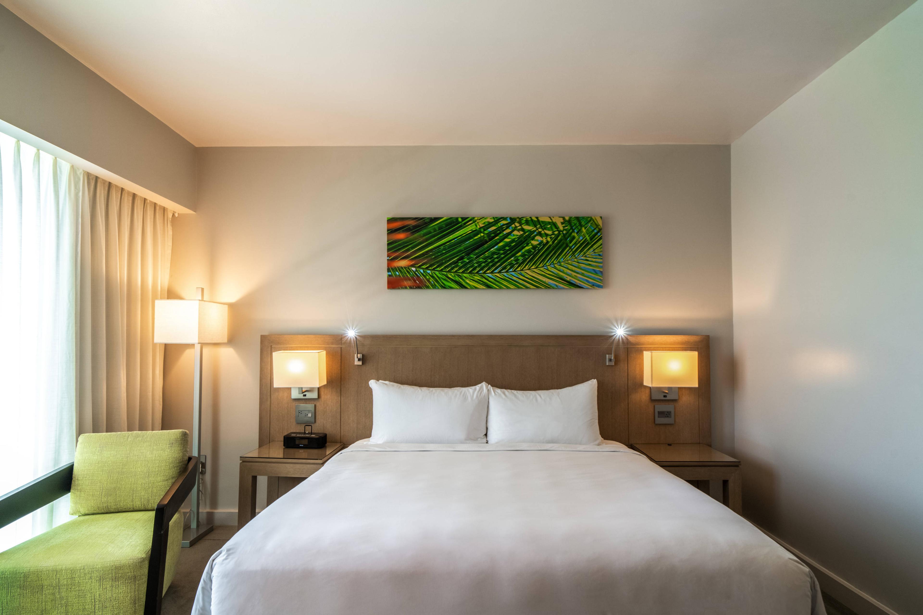 Relax and get a repairing night of sleep at our well appointed guestrooms featuring modern decor