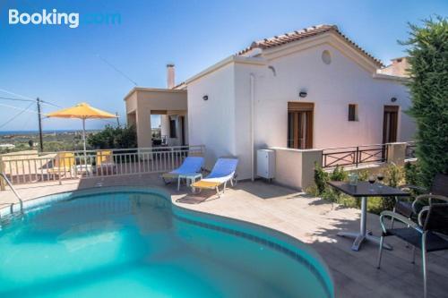 Rethymno Villa Sleeps 6 Pool Air Con WiFi in AGIOS DIMITRIOS, Greece