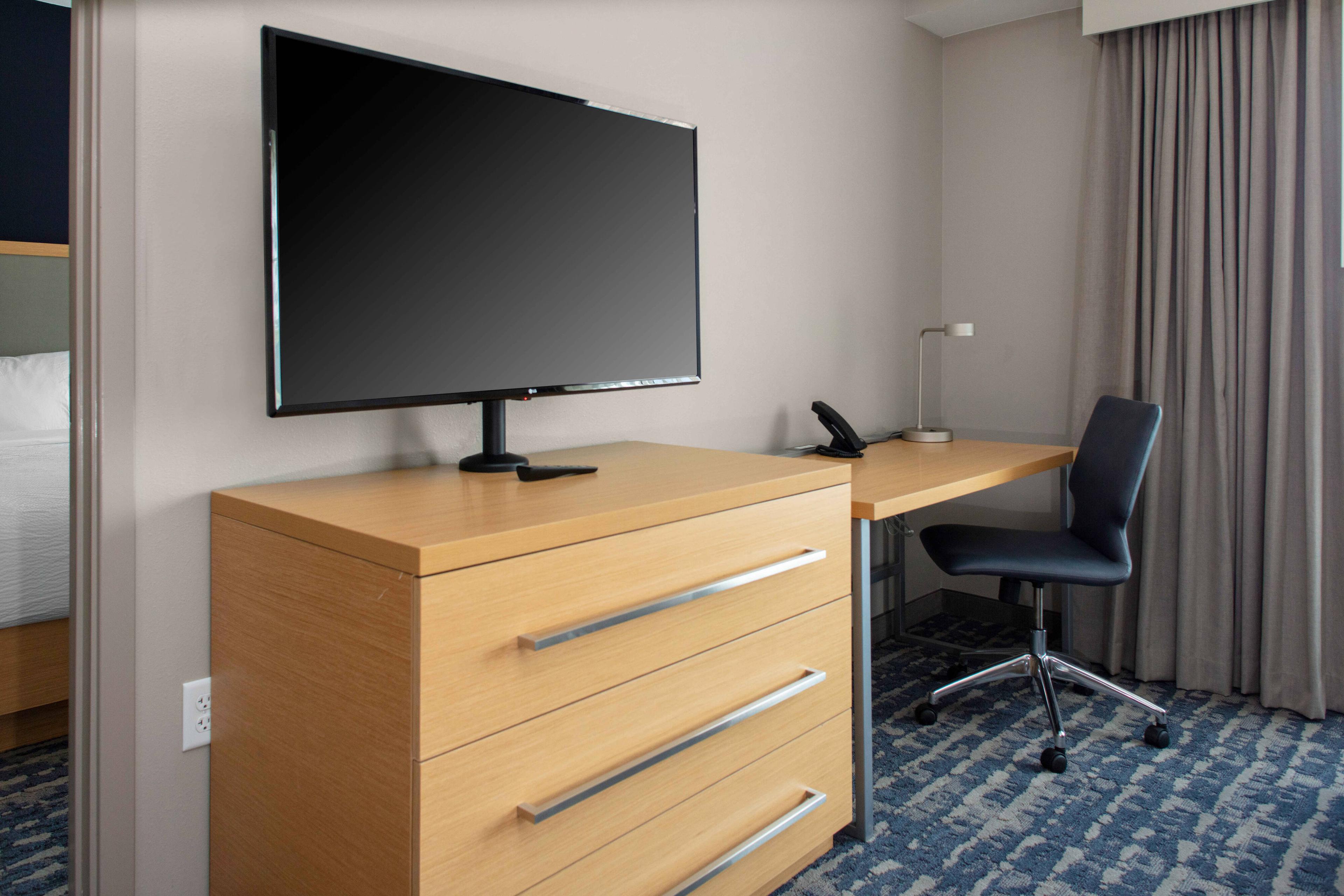 Our one bedroom suites offer complimentary WiFi and a comfortable work space.