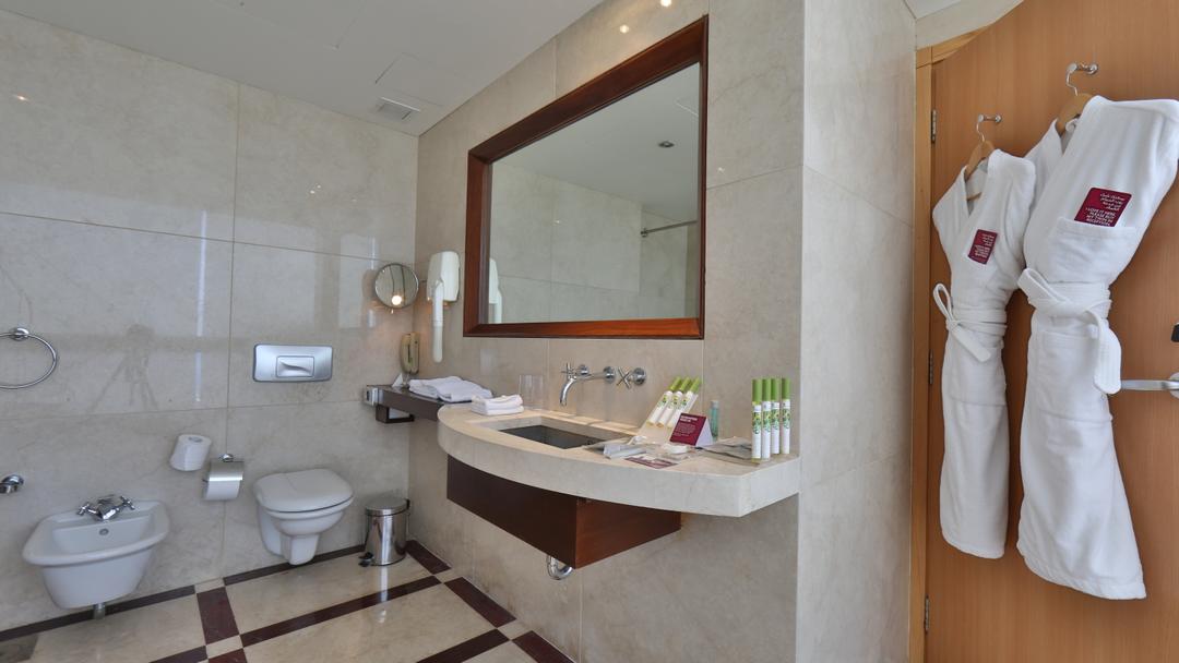 Guest bathroom with amenities