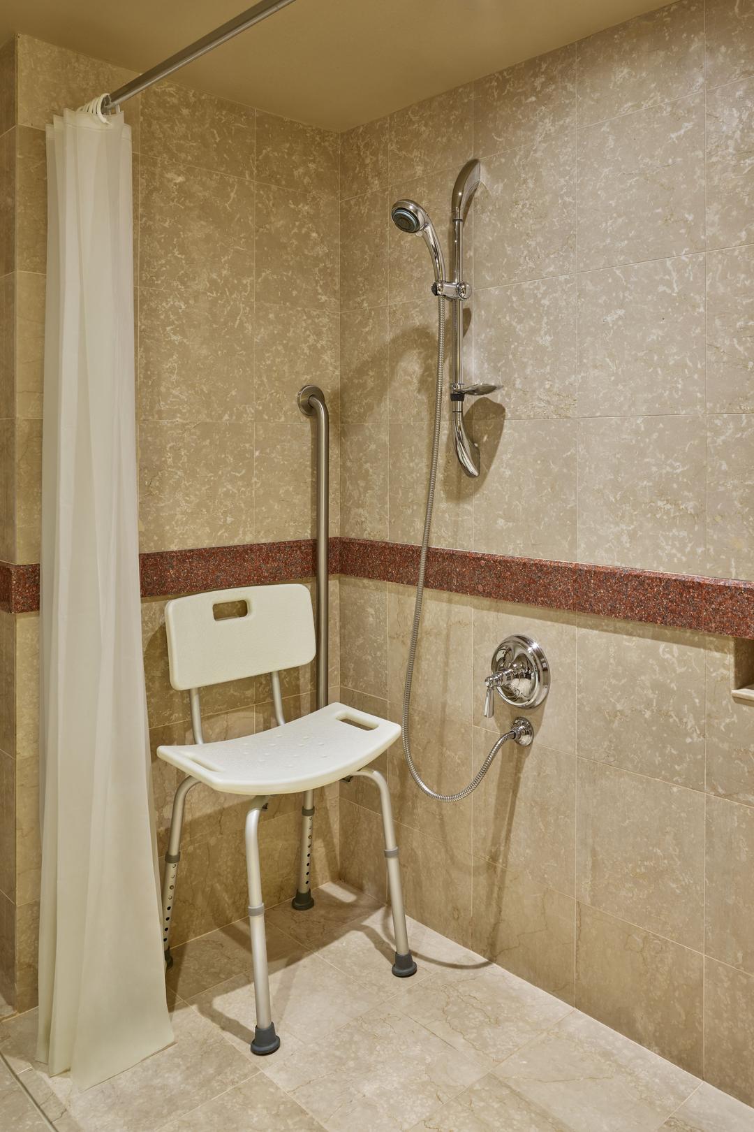 Accessible Guest Room Roll-in Shower