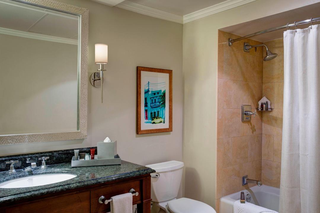 Our resort's suite bathrooms feature luxurious amenities to help you stay refreshed during your vacation in Puerto Rico.