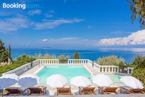 Agios Ioannis Karousadon Villa Sleeps 8 Air Con in KAROUSADES, Greece