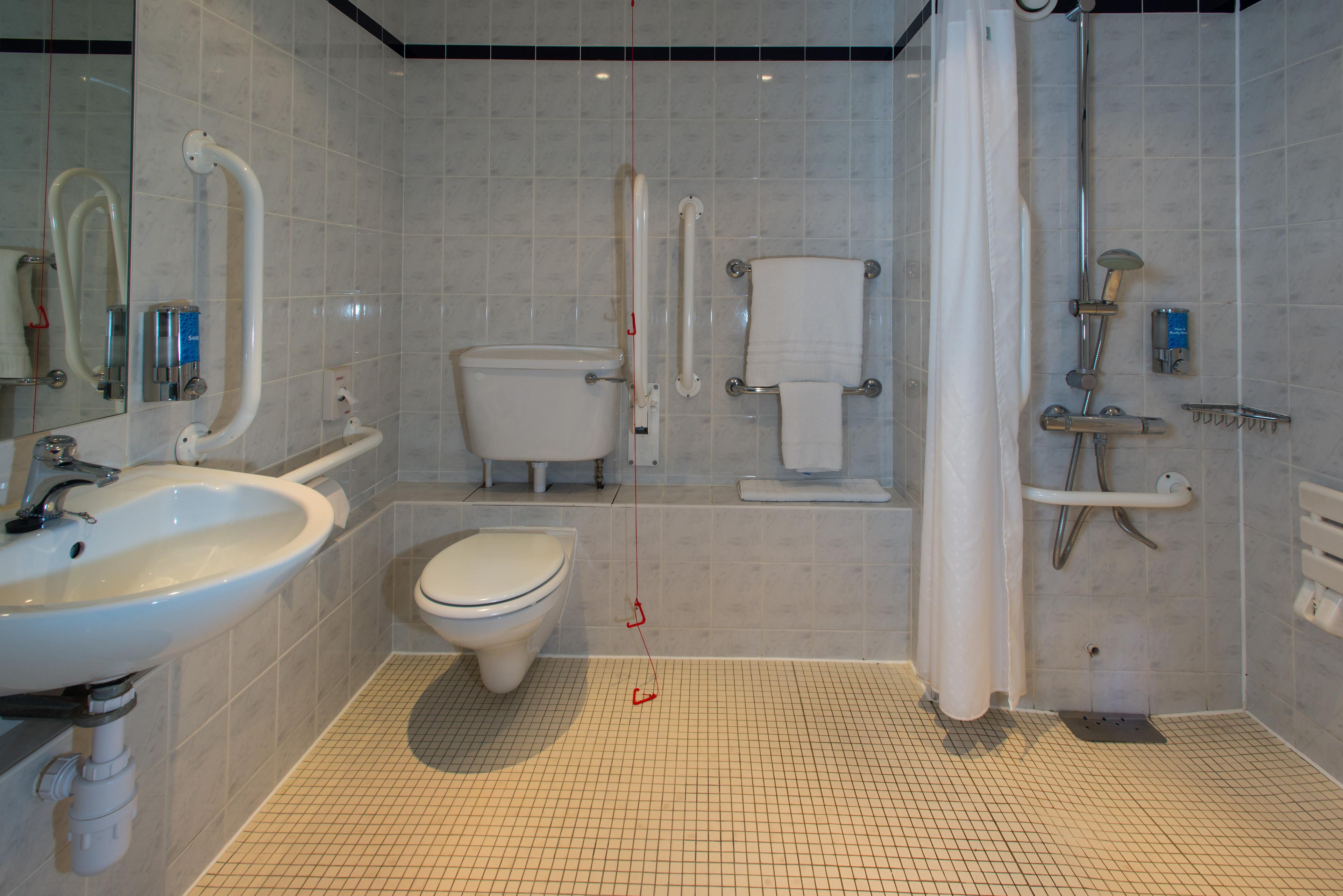 Your accessible en-suite is fully equipped for wheelchair users