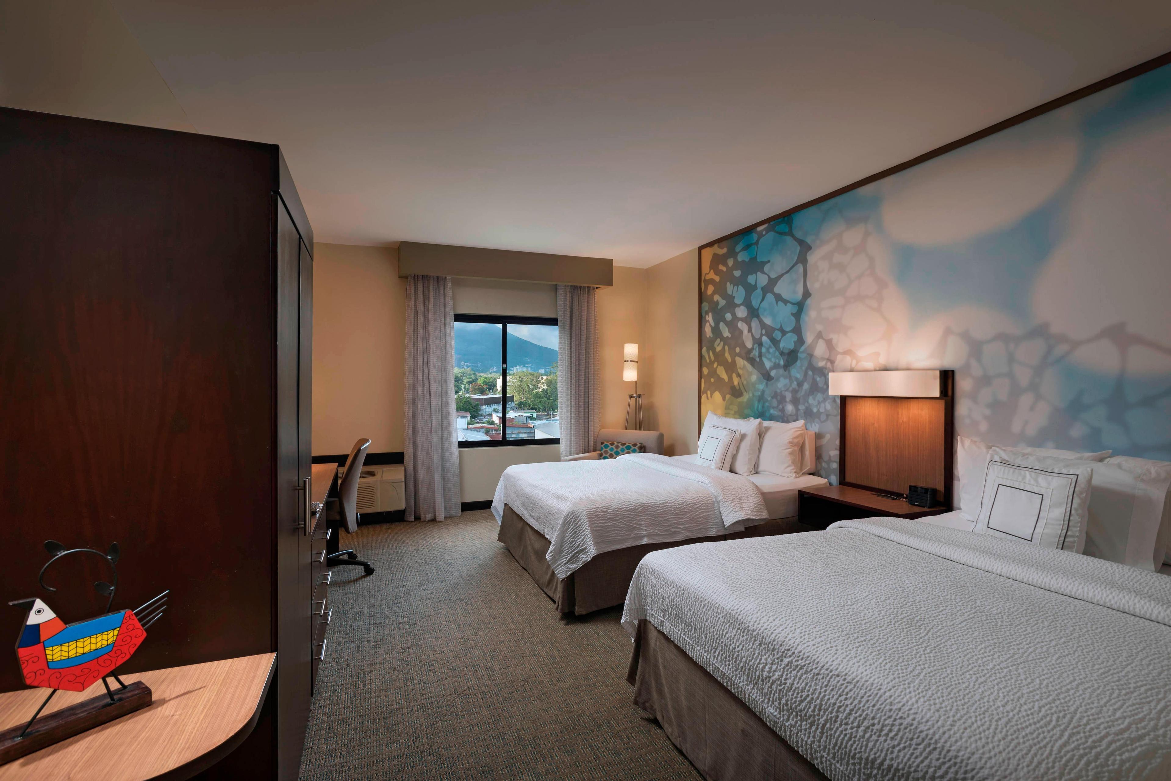 Our soothing rooms feature comfortable beds surrounded by a fresh, progressive design that provides plenty of outlets and comfortable spaces for both business and pleasure.