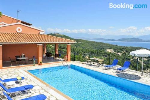 Agios Stefanos Sinion Villa Sleeps 8 Pool Air Con in AGIOS STEFANOS, Greece